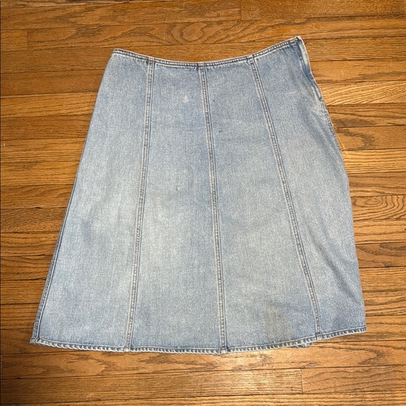 light wash denim midi skirt - Picture 1 of 6